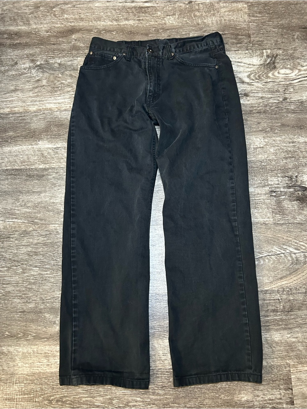Rare Vintage Levis White Tab Jeans Black Sz 32x32 Baggy Wide Leg 90s USA